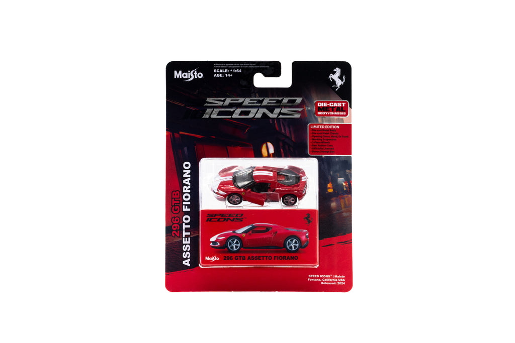 Ferrari 296 Gtb Fiorano Maisto Speed Icons A Escala 1:64