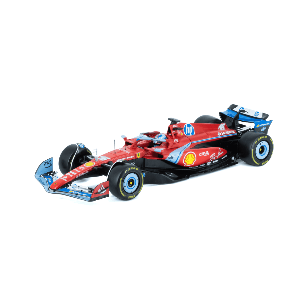 Race Ferrari SF-24 Edición Miami GP - Leclerc #16 escala 1:18