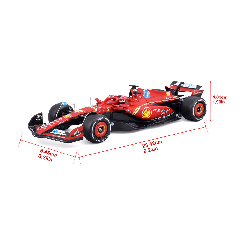 Model Kit Race Ferrari Sf-24 Escala 1:24 C/casco Leclerc #16