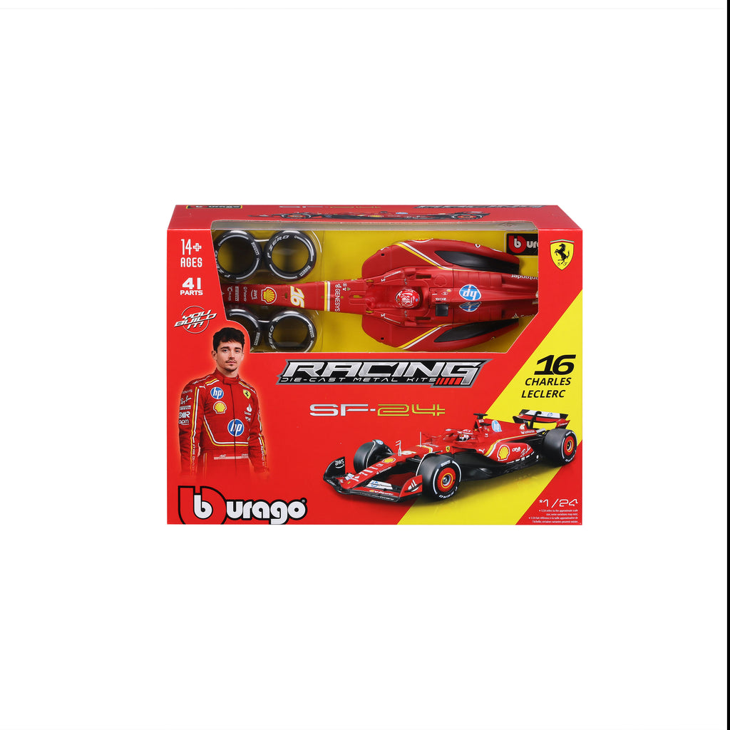 Model Kit Race Ferrari Sf-24 Escala 1:24 C/casco Leclerc #16