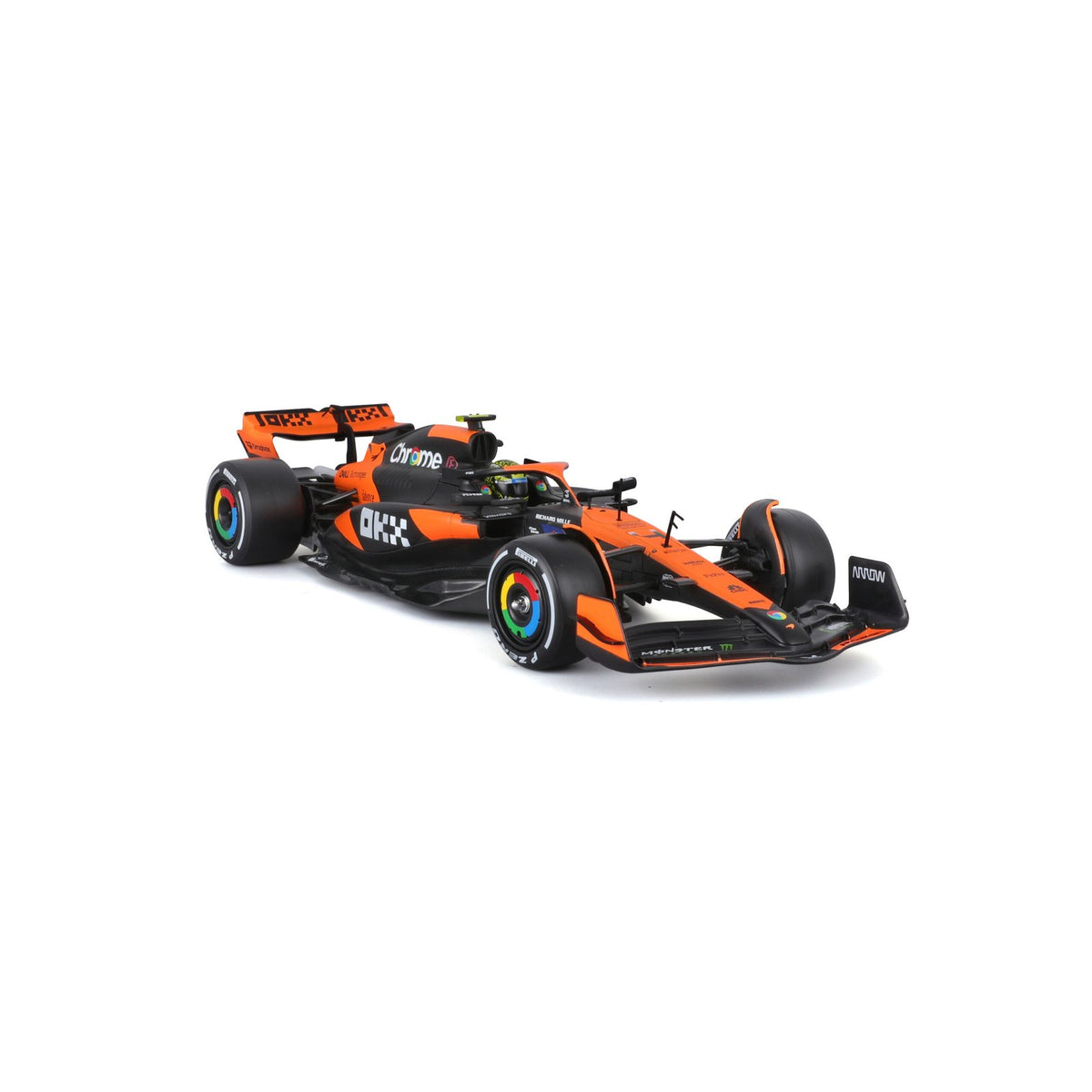 Race McLaren MCL38 2024 con casco Norris #4 Escala 1:24