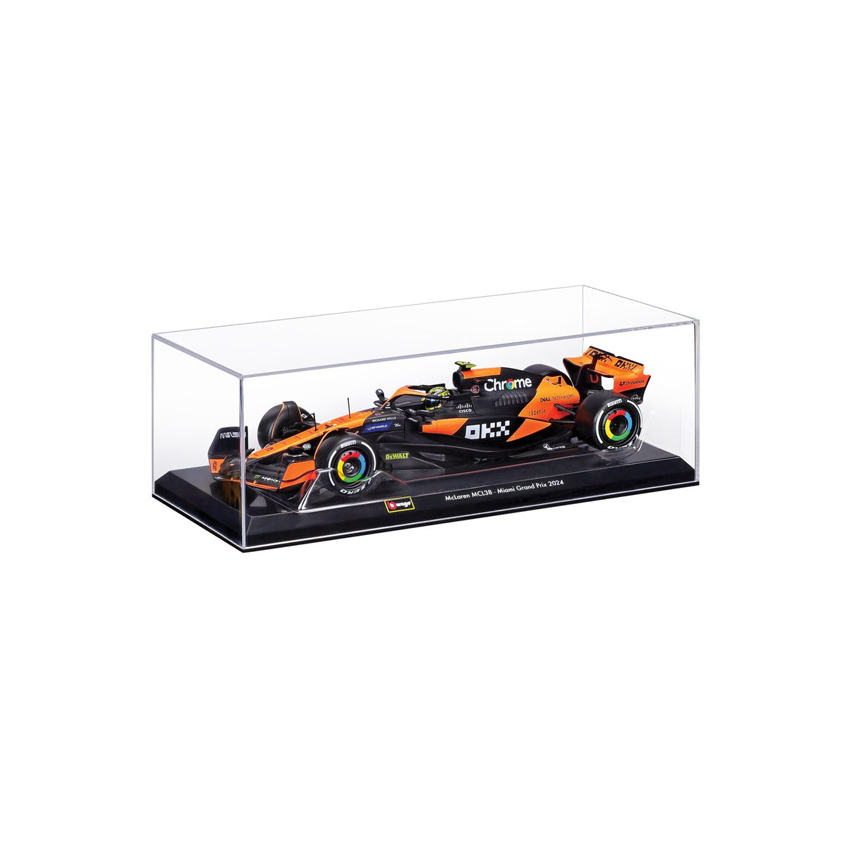 Race McLaren MCL38 2024 con casco Norris #4 Escala 1:24