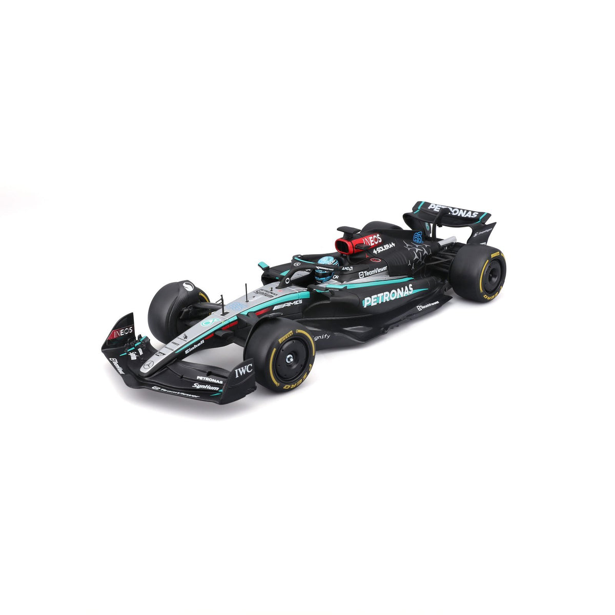 Race Mercedes-amg W15 2024 C/Casco Russell #63 Escala 1:24