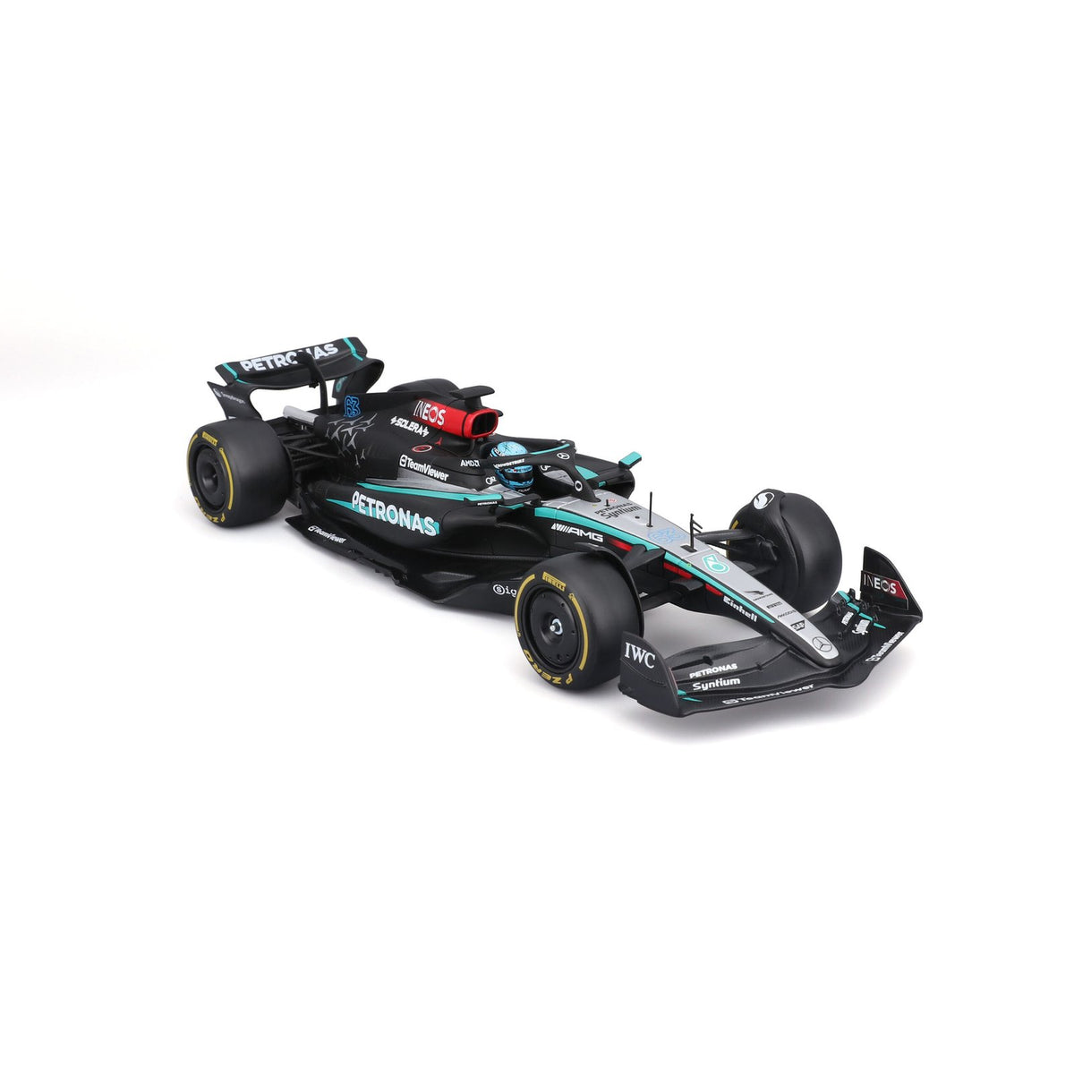 Race Mercedes-amg W15 2024 C/Casco Russell #63 Escala 1:24