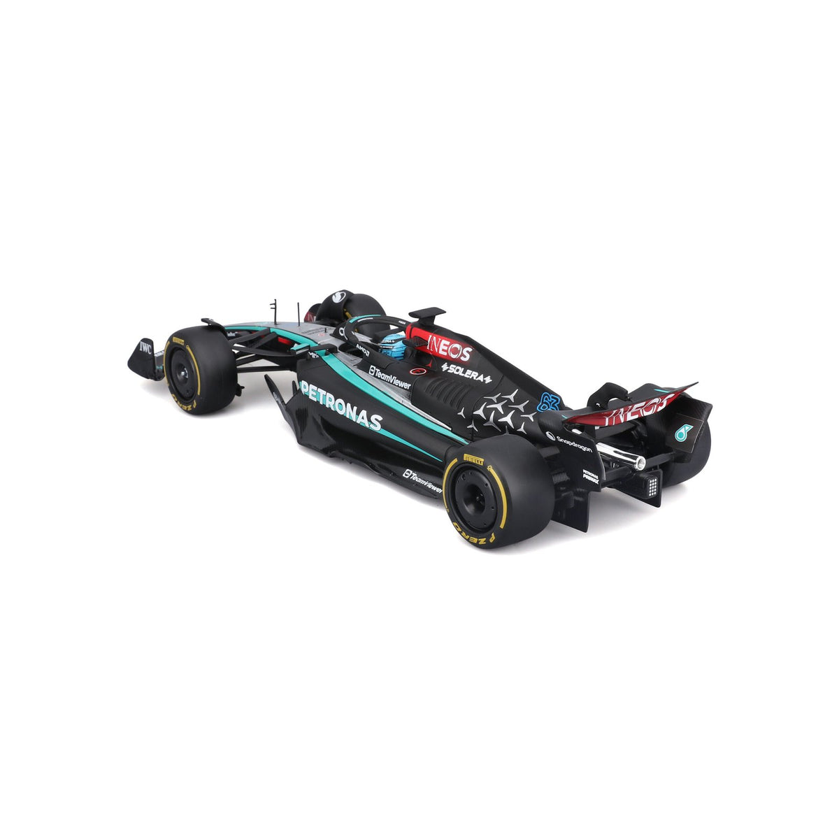 Race Mercedes-amg W15 2024 C/Casco Russell #63 Escala 1:24