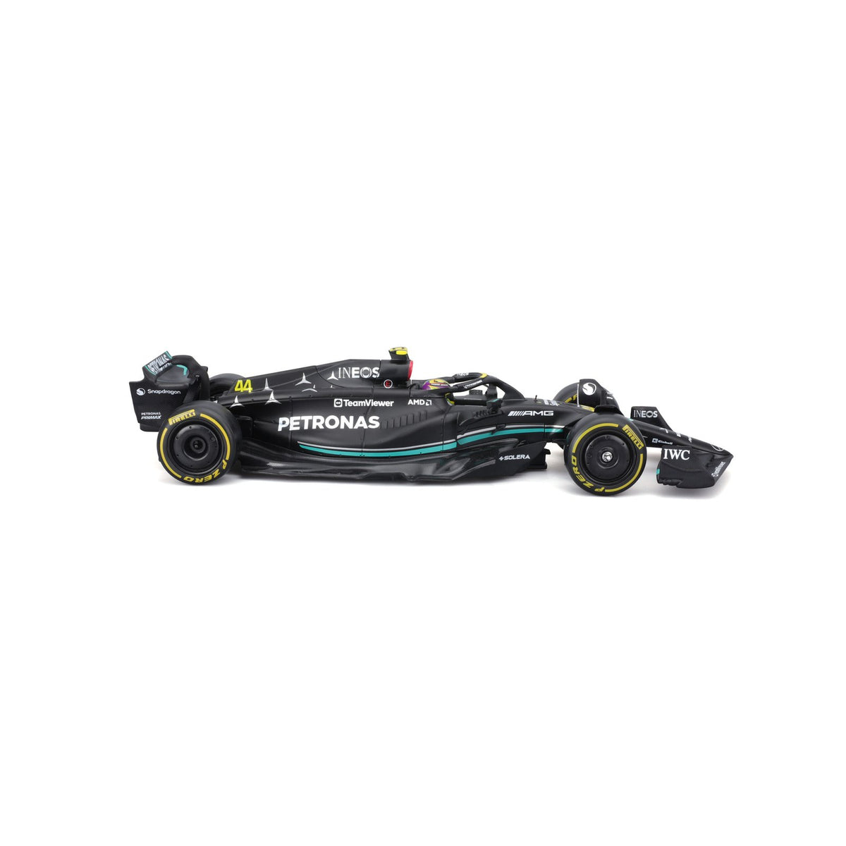 Model Kit Race Mercedes W14 2023 con casco Hamilton #44 Escala 1:24