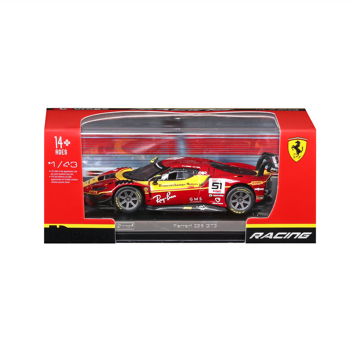 Racing Ferrari 296GT3 (2025) AF Corse #51 A Escala 1:43