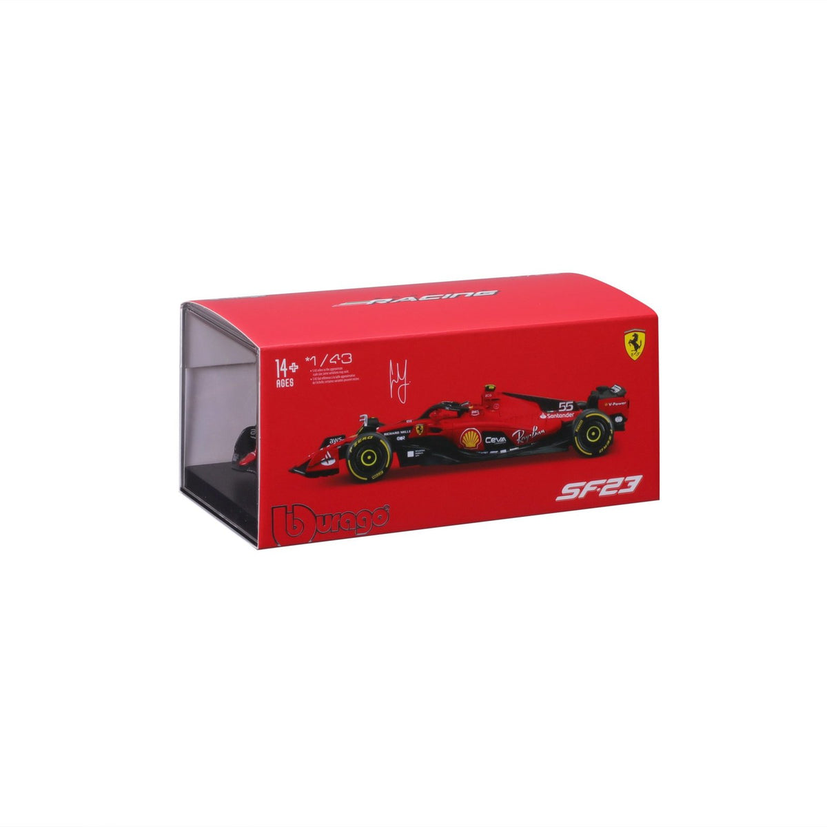Race SFR Ferrari 2023 con Casco Sainz #55 Escala 1:43