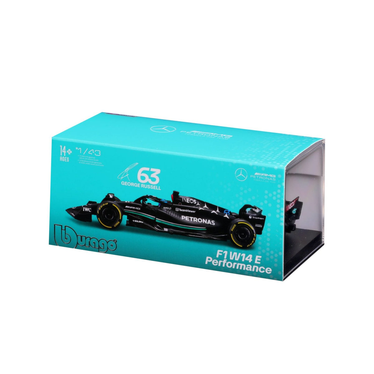 Race Mercedes Amg W14 2023 Russell #63 Escala 1:43