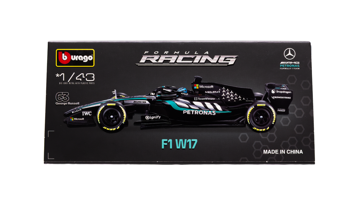 Race Mercedes W17 (2026) Con Casco Russell #63 Escala 1:43
