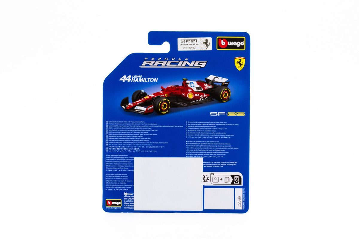 Race Ferrari SF-25 2025 Hamilton #44 Escala 1:64