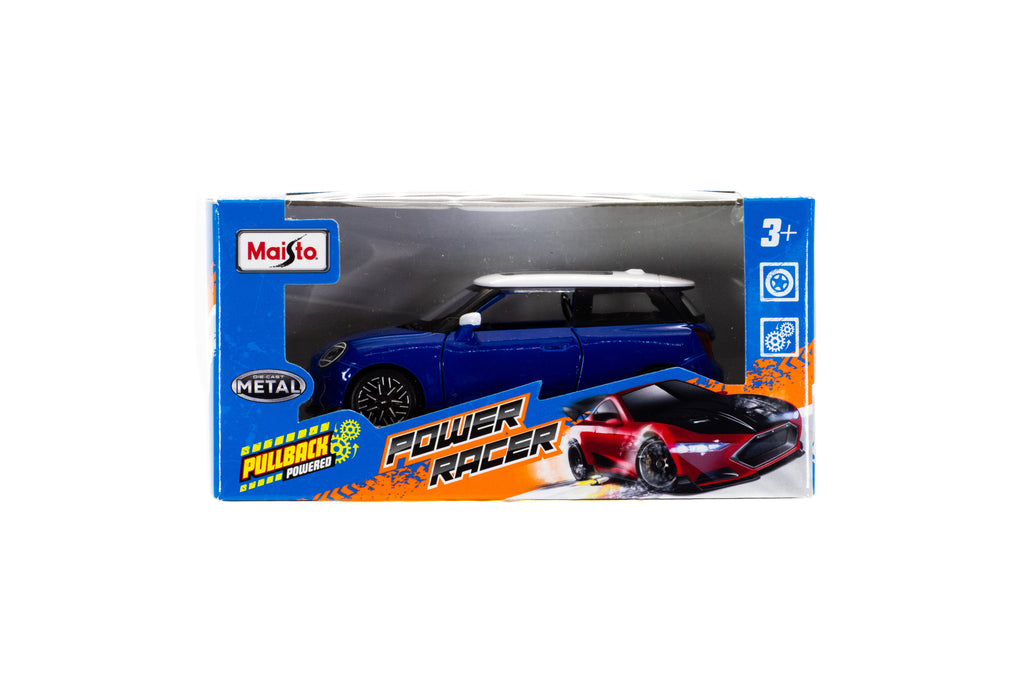 Mini Cooper Se Maisto  Power Racer A Escala 1:43 Azul Azul