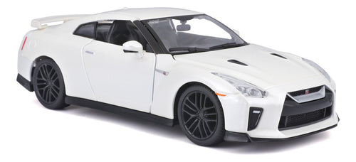 Auto Bburago Nissan Gt-r 2017 A Escala 1:24 Blanco