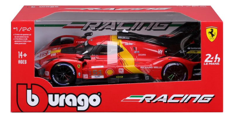 Burago Racing Ferrari 499p Lmh (2023) A Escala 1:24_7