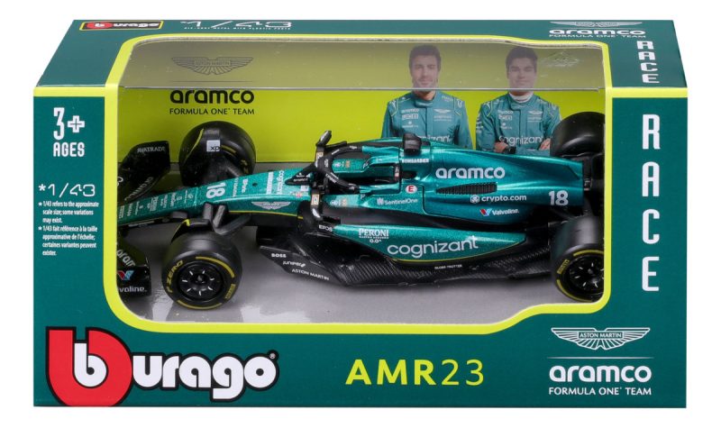 Burago Race Aston Martin Amr23 2023 A Escala 1:43 #18 Stroll_8