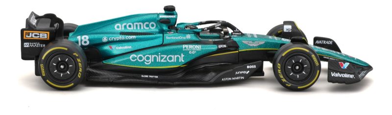 Bburago F1 Race Aston Martin Amr23 2023 #18 Stroll Con Casco_2