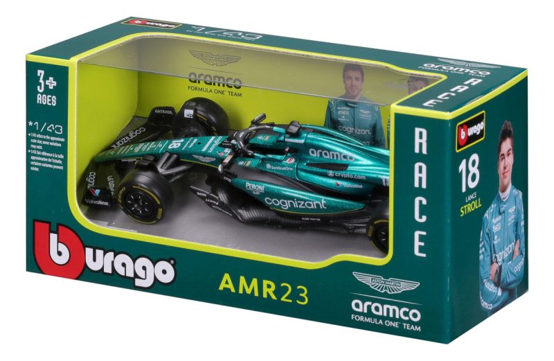 Burago Race Aston Martin Amr23 2023 A Escala 1:43 #18 Stroll_7