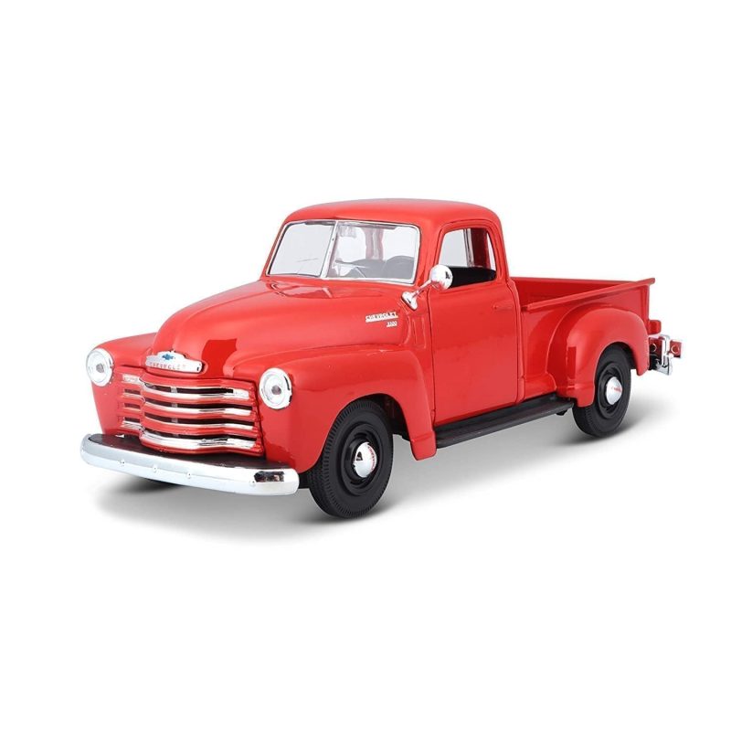 Maisto 1:25 Escala 1950 Chevrolet 3100 Pickup Diecast Truck Vehículo (los Colores Pueden Variar), Rojo_0