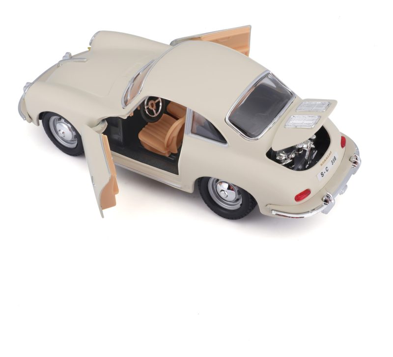 Burago Porsche 356b Coupé 1961 Ivory A Escala 1:24_4