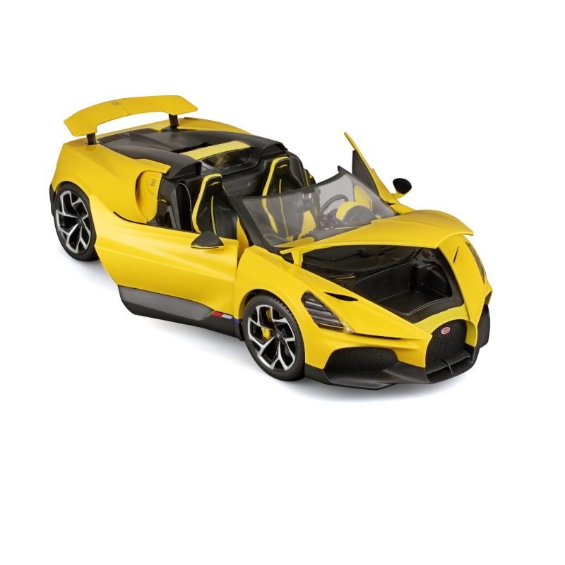 Auto Bugatti Mistral a Escala 1:18 color amarillo - Image 2