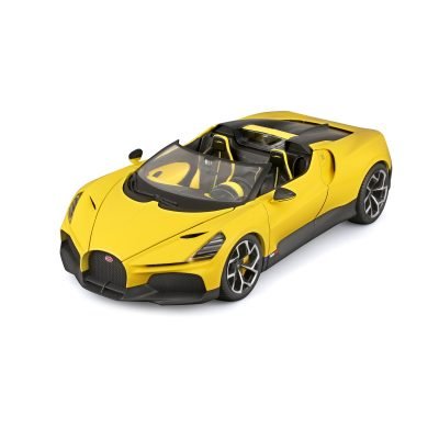 Auto Bugatti Mistral a Escala 1:18 color amarillo