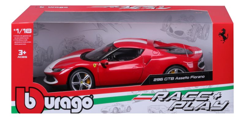 Burago Race+play Ferrari 296 Gtb Assetto Fiorano Escala 1:18_7