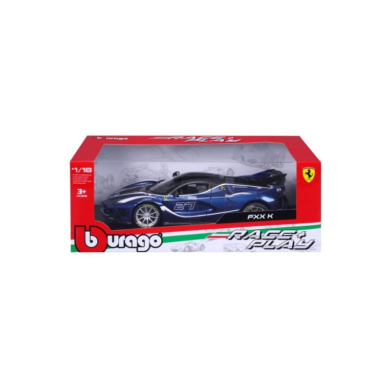 Auto Burago Ferrari Fxx-k Evoluzione a Escala 1:18 color azul - Image 5