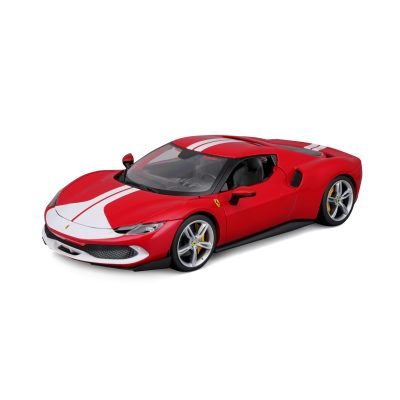 Auto Race Ferrari 296 Gtb Assetto Fiorano a Escala 1:18 color rojo