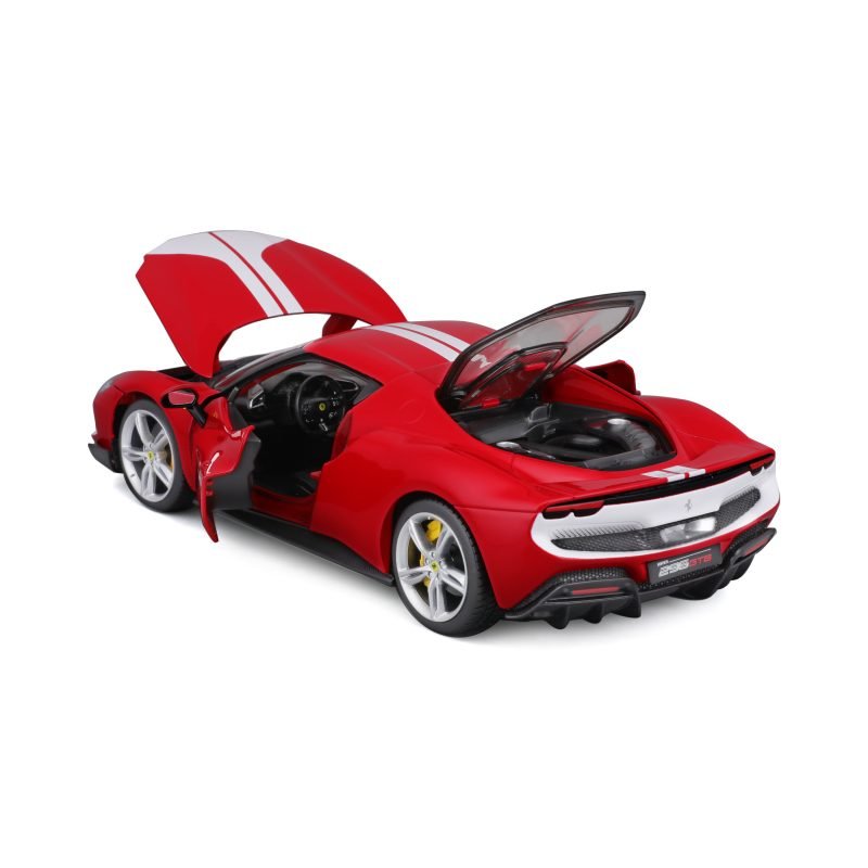 Auto Race Ferrari 296 Gtb Assetto Fiorano a Escala 1:18 color rojo - Image 3