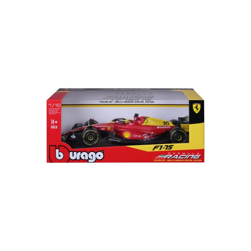 Auto Bburago Ferrari F1-75 2022 Edición Especial Aniversario a Escala 1:18 - Leclerc #16 - Image 6