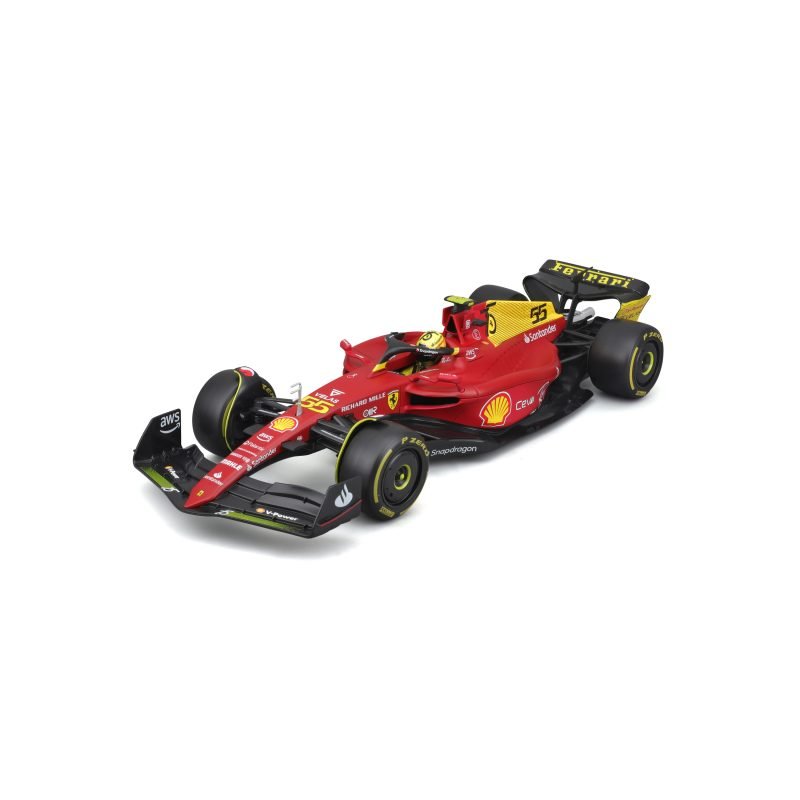 Auto Burago Ferrari Sf-75 2022 Edición Italian Gp a Escala1:18 color rojo - #55 Sainz - Image 3