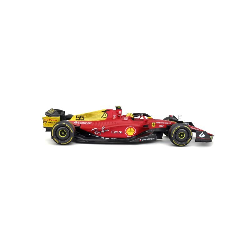 Auto Burago Ferrari Sf-75 2022 Edición Italian Gp a Escala1:18 color rojo - #55 Sainz - Image 5