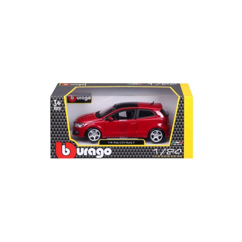 Auto VW Polo GTI Mark 5 a escala 1:24 color rojo - Image 6