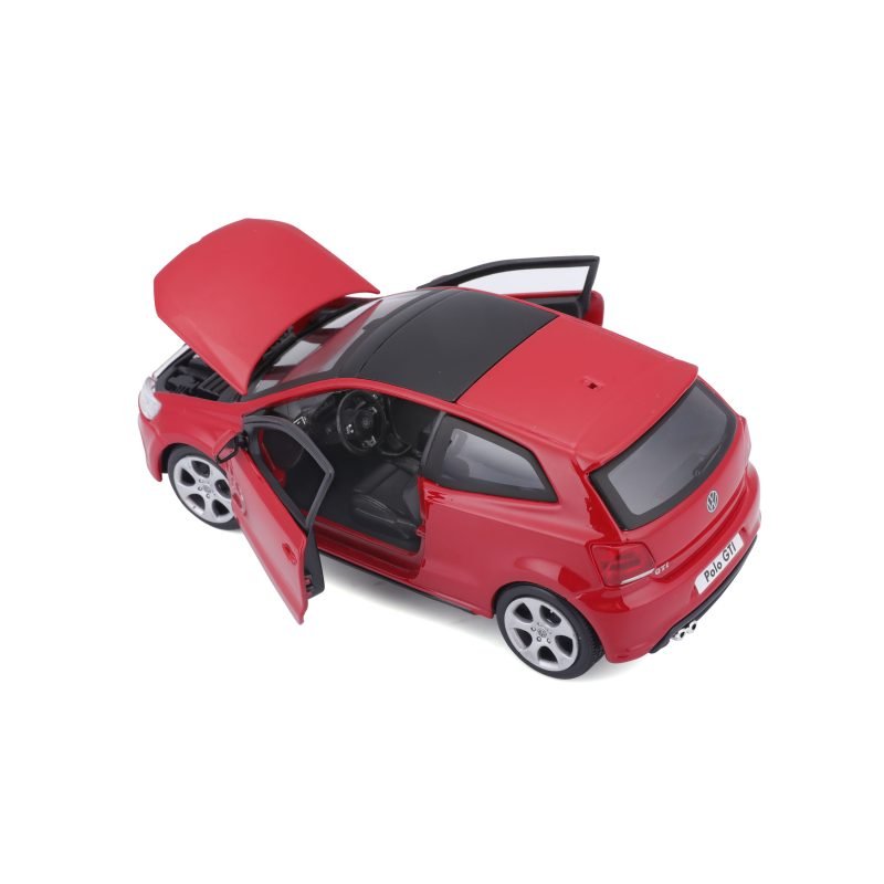 Auto VW Polo GTI Mark 5 a escala 1:24 color rojo - Image 2