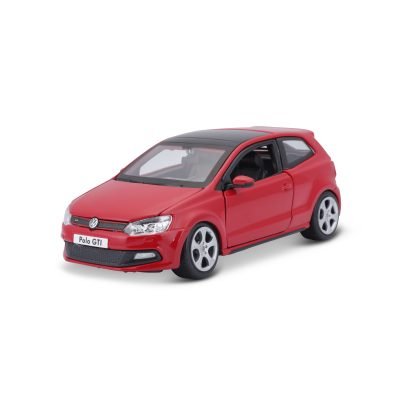 Auto VW Polo GTI Mark 5 a escala 1:24 color rojo
