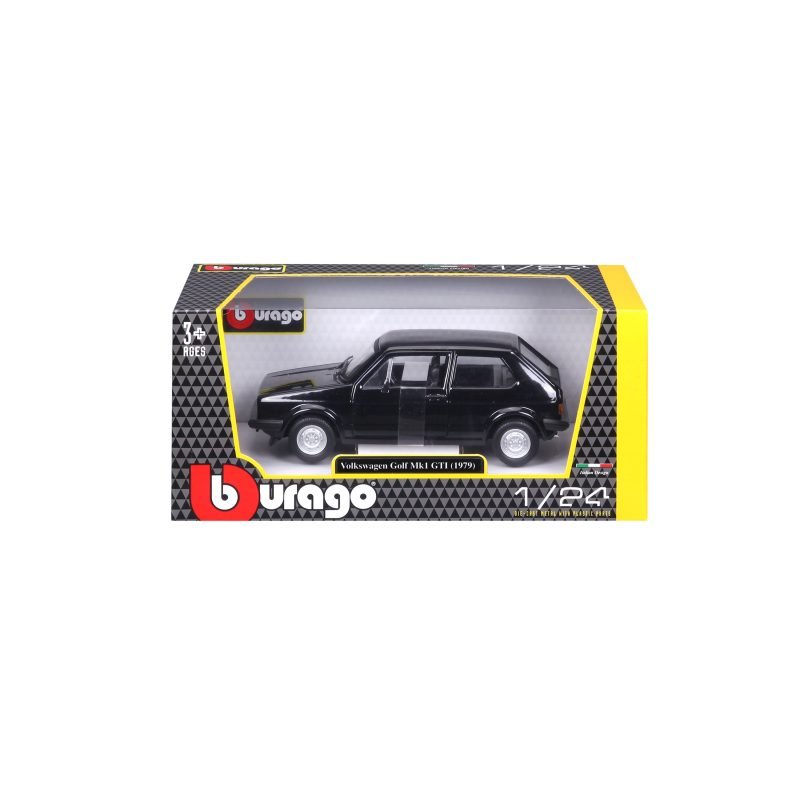 Auto Volkswagen Golf Mk1 GTI 1979 a Escala 1:24 color negro - Image 6