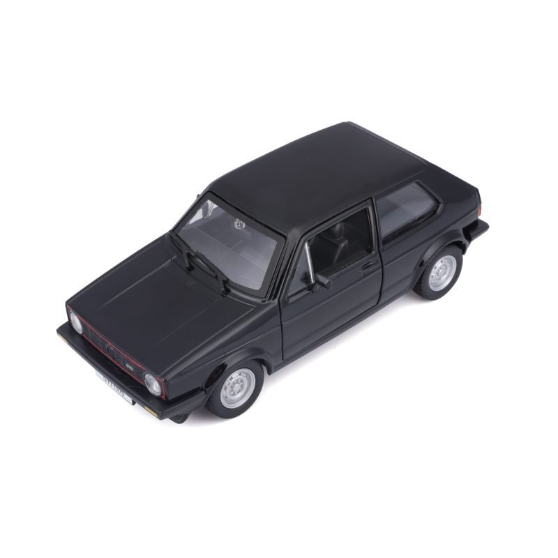 Auto Volkswagen Golf Mk1 GTI 1979 a Escala 1:24 color negro - Image 7