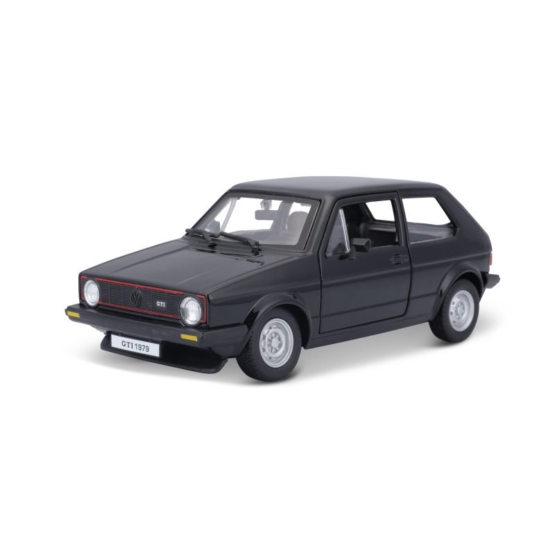 Auto Volkswagen Golf Mk1 GTI 1979 a Escala 1:24 color negro