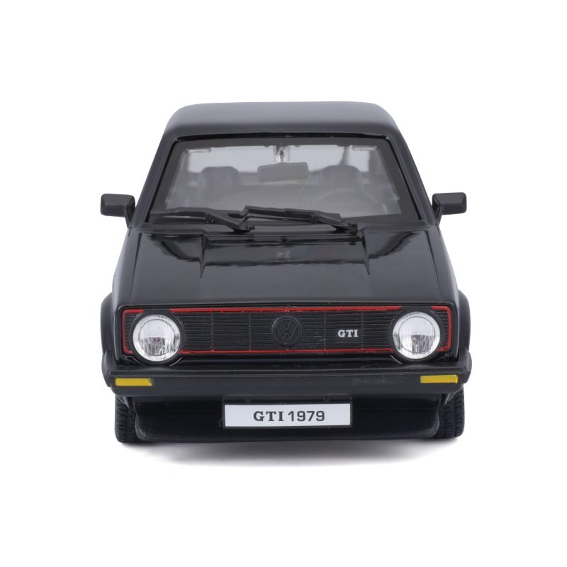 Auto Volkswagen Golf Mk1 GTI 1979 a Escala 1:24 color negro - Image 3