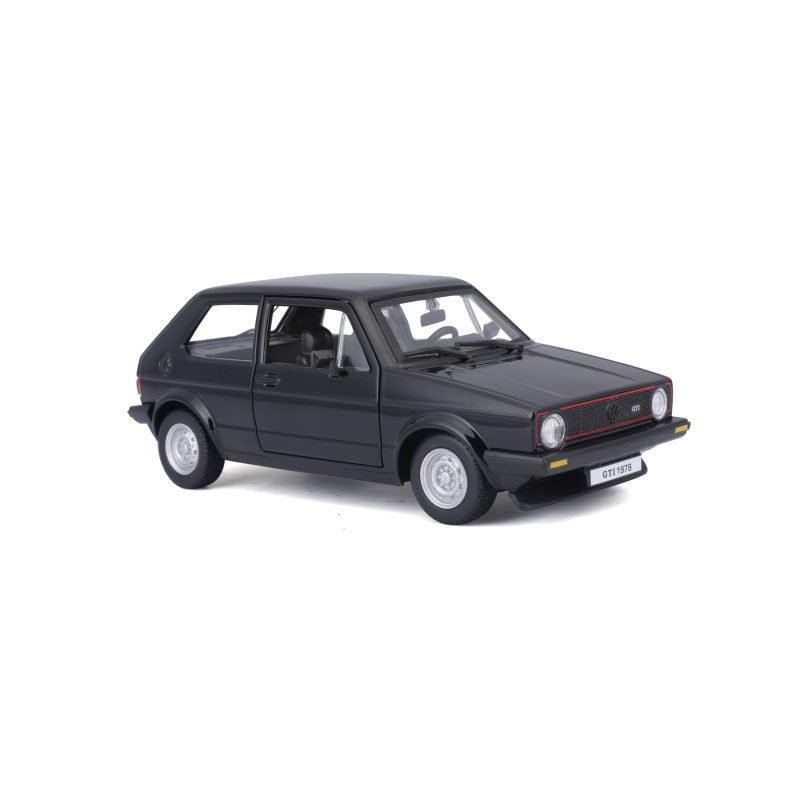 Auto Volkswagen Golf Mk1 GTI 1979 a Escala 1:24 color negro - Image 4