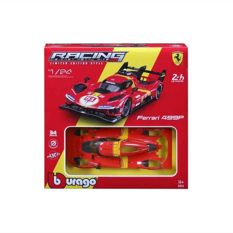 Auto Racing Kit Ferrari 499p Le Mans 2023 a Escala 1:24 color rojo - Image 5