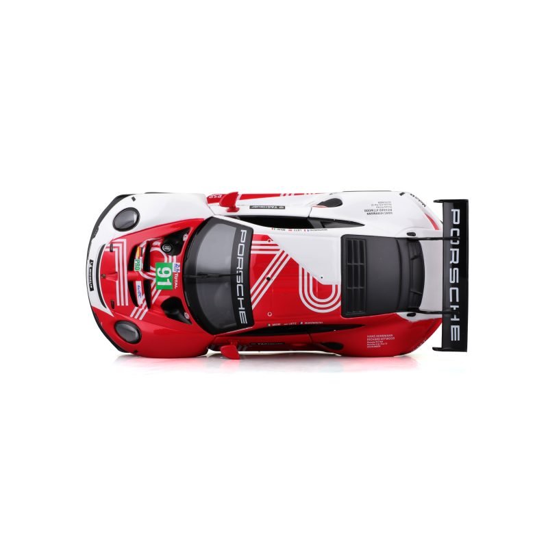 Porsche 911 Rsr Le Mans 2020 a Escala 1:24 color rojo/blanco - Image 4
