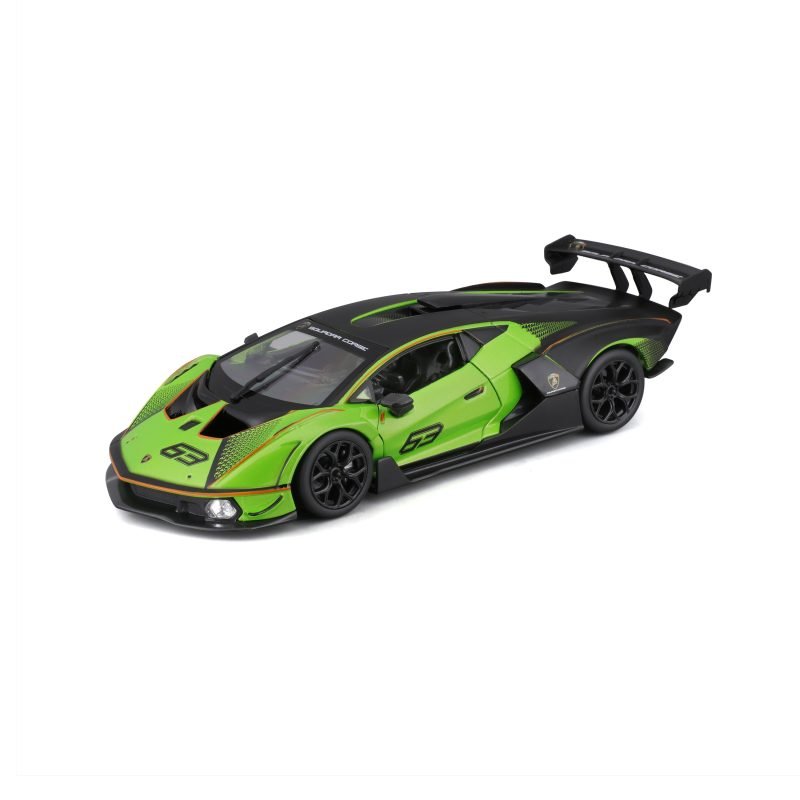 Auto Lamborghini Essenza Scv12 a Escala 1:24 color verde/negro