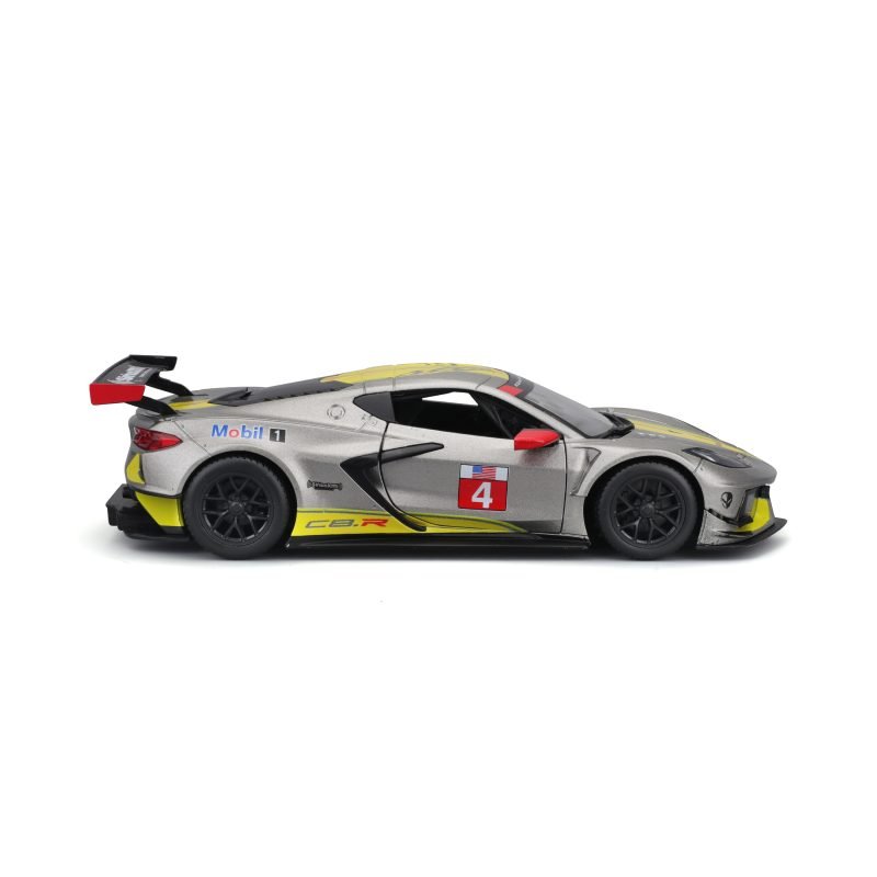 Auto Chevrolet Corvette C8r 6.2 L V8 2020 a Escala 1:24 color gris - Image 5