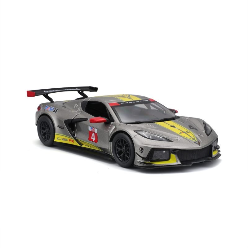 Auto Chevrolet Corvette C8r 6.2 L V8 2020 a Escala 1:24 color gris - Image 6
