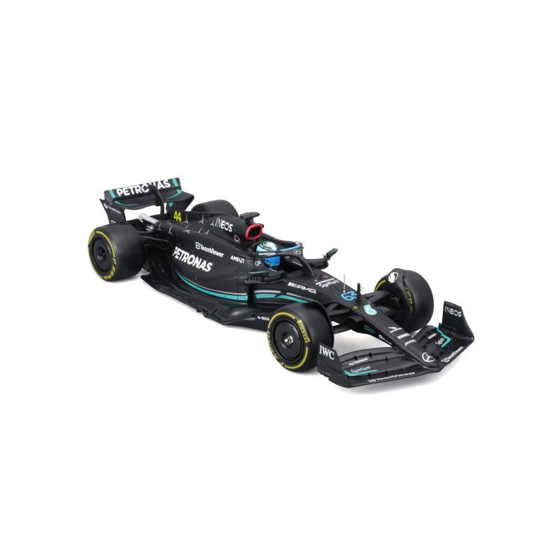 Auto Bburago F1 Race Mercedes W14 2023 a Escala 1:24 con Conductor - Russell #63 - Image 3