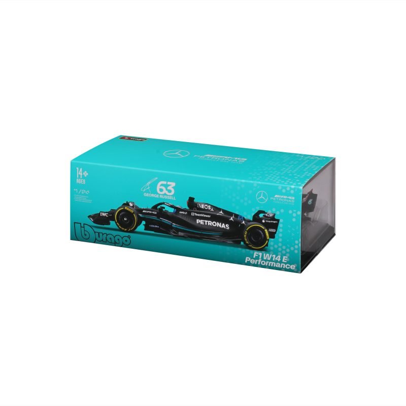 Auto Bburago F1 Race Mercedes W14 2023 a Escala 1:24 con Conductor - Russell #63 - Image 5