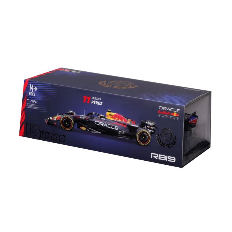 Auto Bburago F1 Redbull Rb19 2023 a Escala 1:24 con stand - #11 Checo Pérez - Image 5
