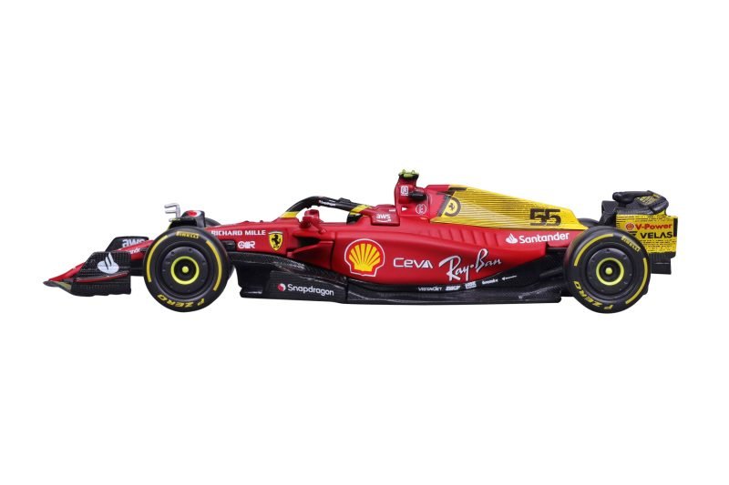 Auto Bburago F1 75 Aniversario Giallo Modena 2022 a Escala 1:43 - #55 Carlos Sainz - Image 2