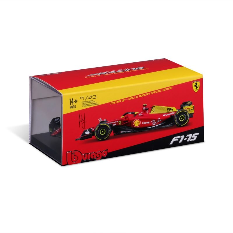 Auto Bburago F1 75 Aniversario Giallo Modena 2022 a Escala 1:43 - #55 Carlos Sainz - Image 5